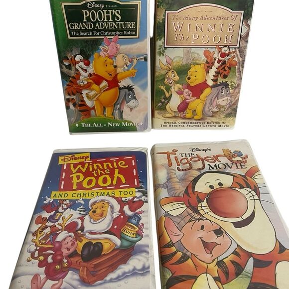 Vintage Disney Winnie the Pooh Kids VHS 90’s Set of 4 - Picture 1 of 9